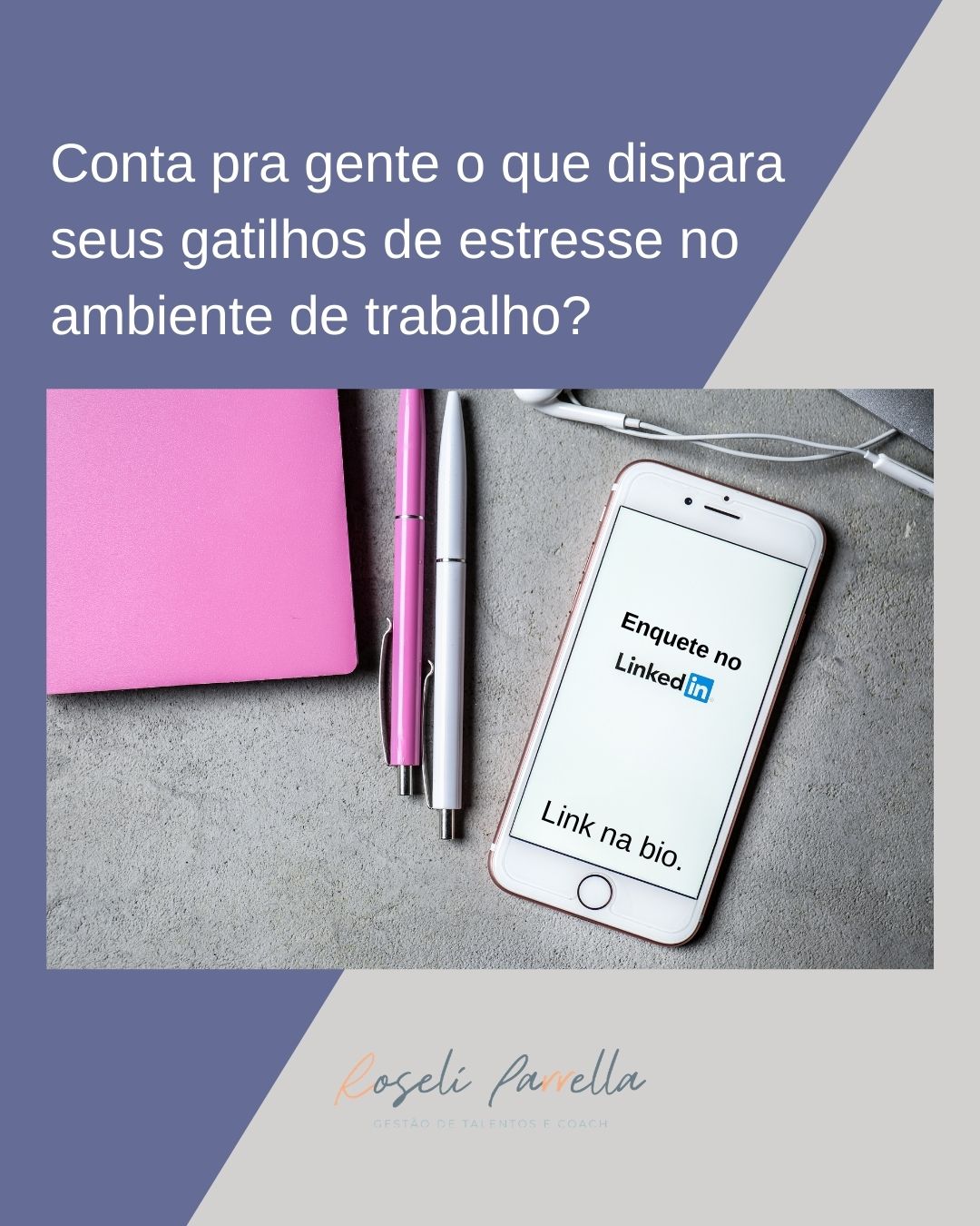 Foto sobre Conta pra gente o que dispara seus gatilhos de estresse no ambiente de trabalho?