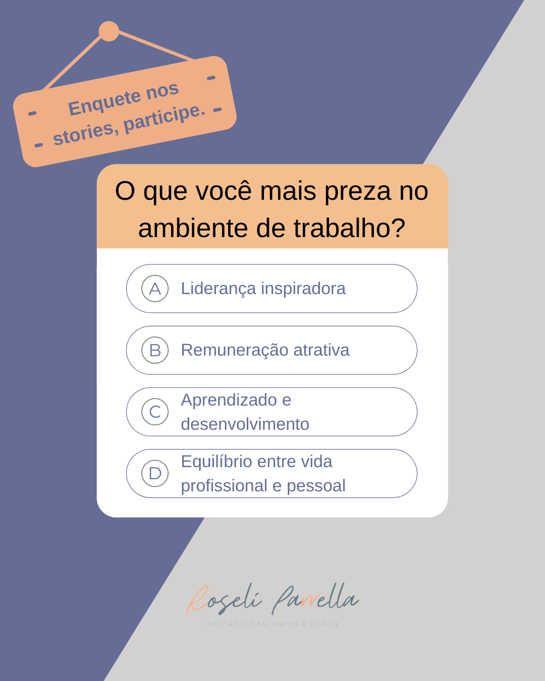 Mais detalhes sobre O que você mais preza no ambiente de trabalho?