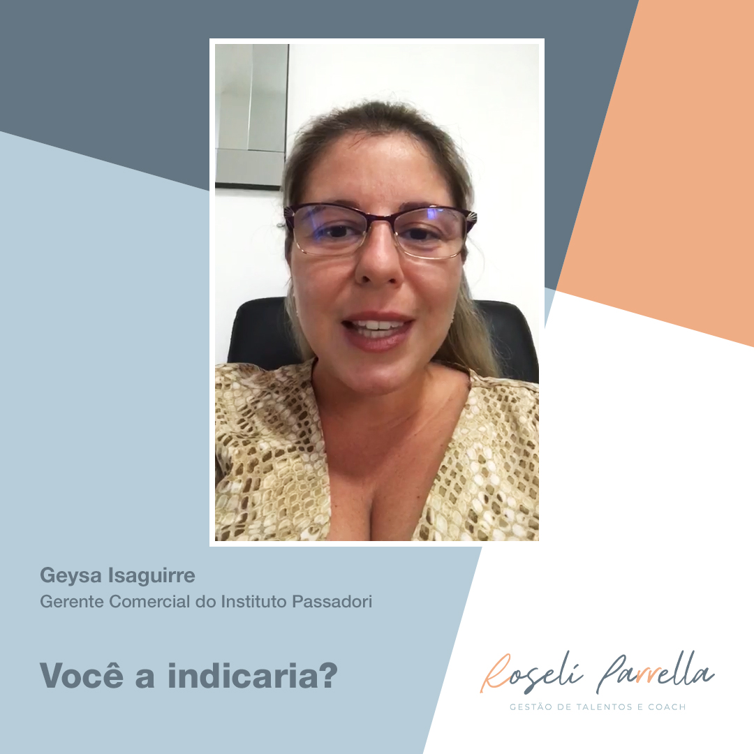Foto de capa Geysa Isaguirre, Gerente Comercial do Instituto Passadori
